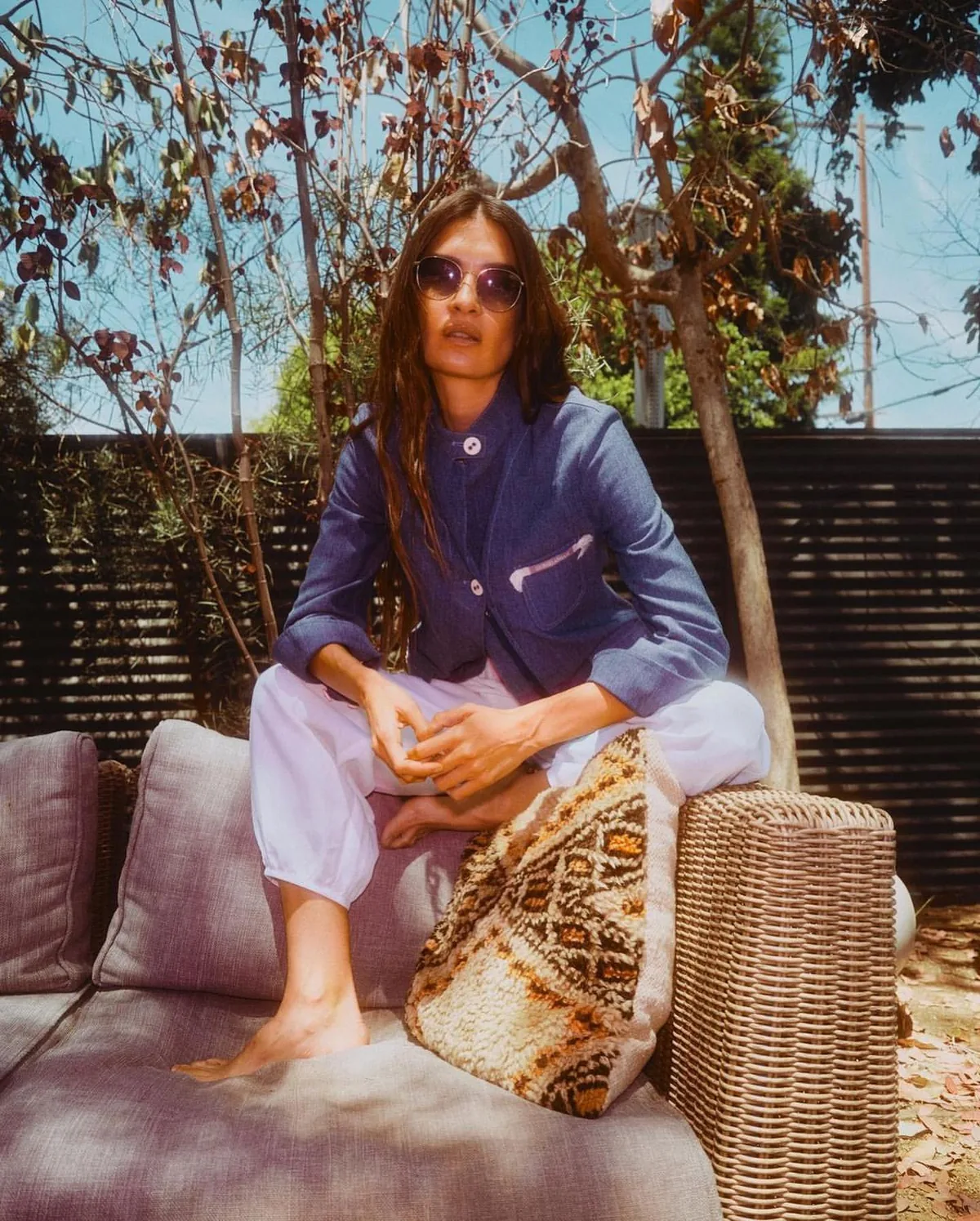 Natalia Bonifacci photographed for C Magazine in the Milwood Studios courtyard
