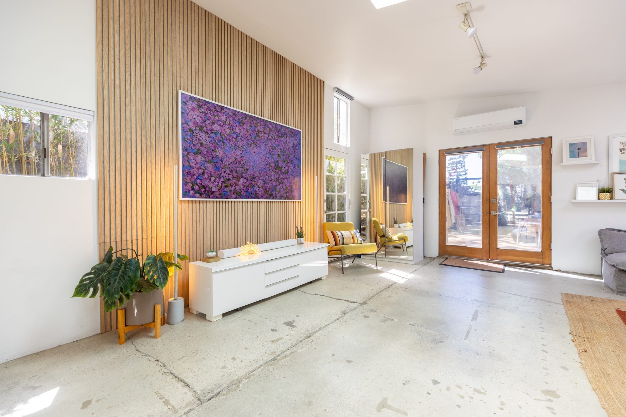Studio left wall